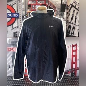 Nike Mens LARGE Repel Run Division Running Full Zip Packable Jacket DV9278-010